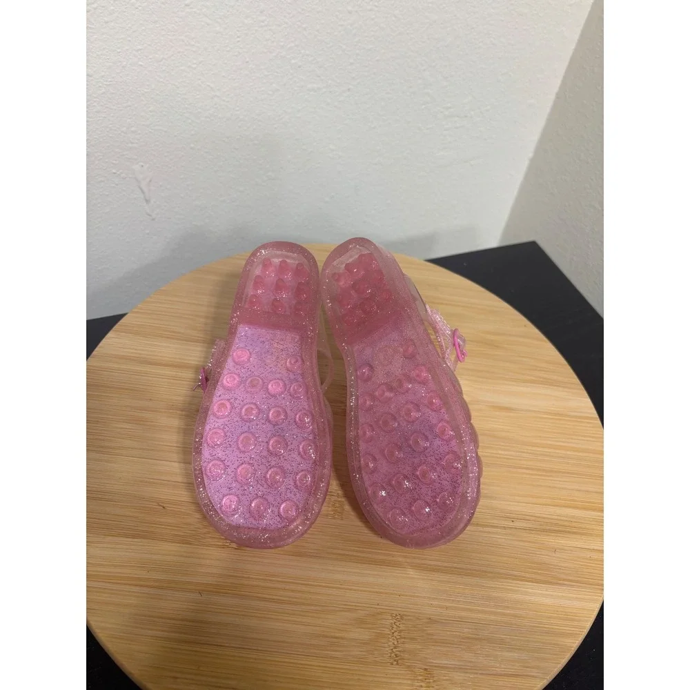 Minnie Mouse Size 9 Girls Toddler Jelly Fisherman Glitter‎ Pink Sandals Shoes - Picture 8 of 10
